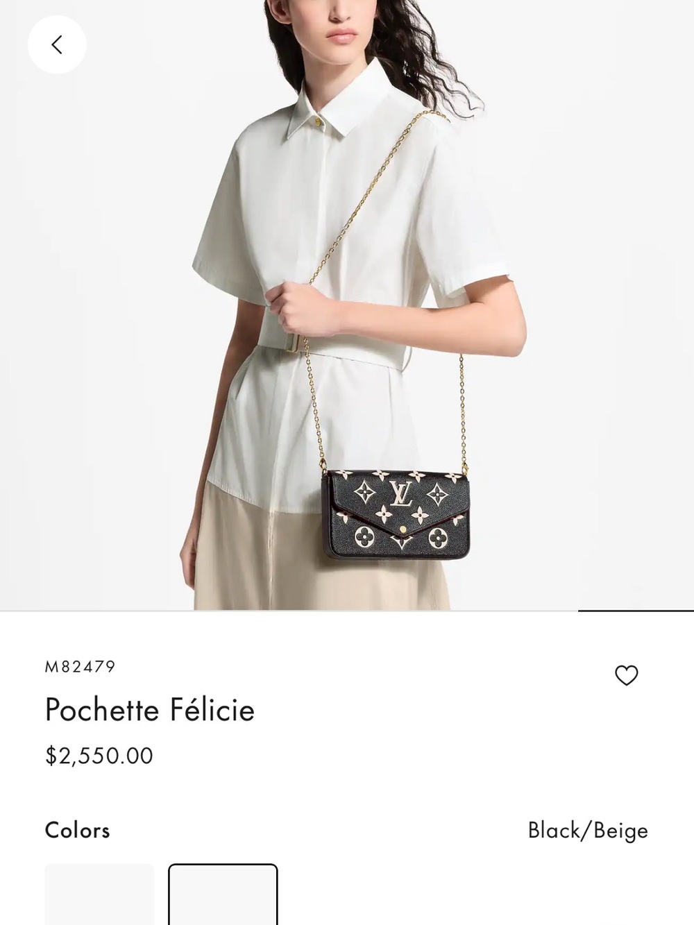Louis Vuitton Black/Beige Monogram Pochette Félicie Crossbody